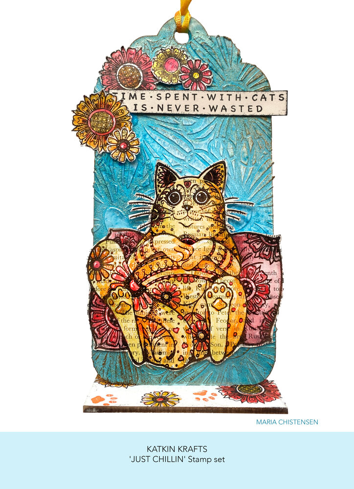 Katkin Krafts Just Chillin' A5 Clear Stamp Set (KK0011) (OUTLET)