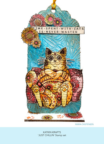 Katkin Krafts Just Chillin' A5 Clear Stamp Set (KK0011) (OUTLET)