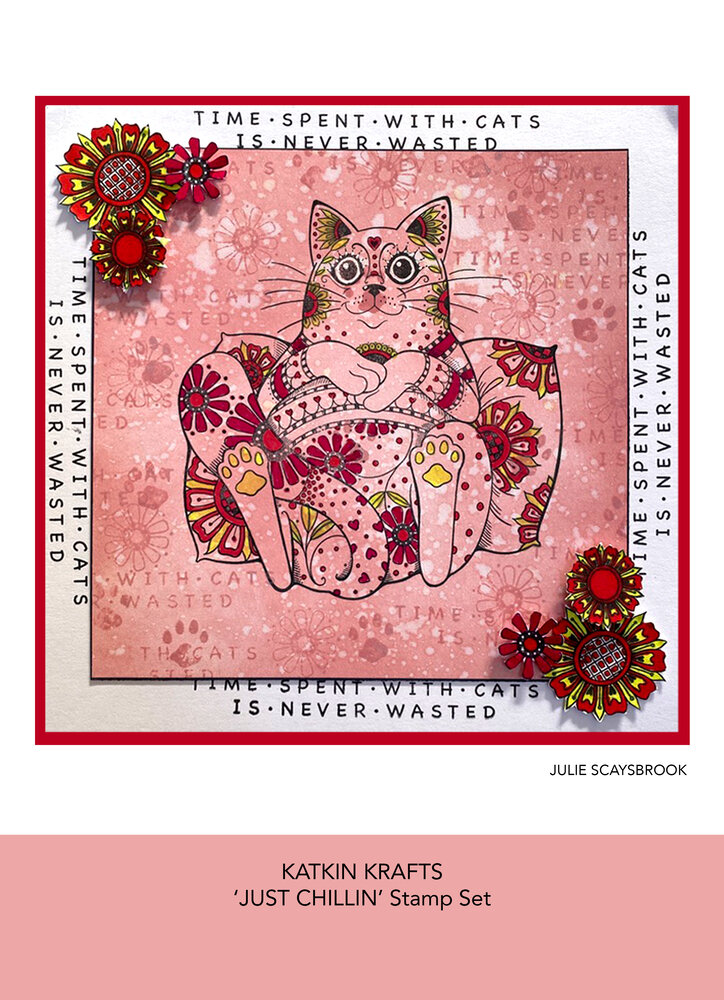 Katkin Krafts Just Chillin' A5 Clear Stamp Set (KK0011) (OUTLET)