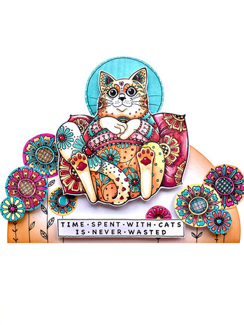 Katkin Krafts Just Chillin' A5 Clear Stamp Set (KK0011) (OUTLET)