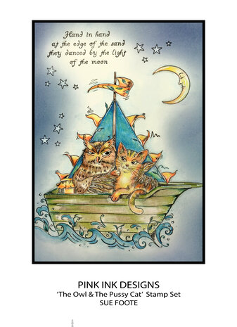 Pink Ink Designs The Owl & The Pussycat A5 Clear Stamps (PI221) (OUTLET) Pink Ink Designs The Owl & The Pussycat A5 Clear Stamps (PI221) (OUTLET)