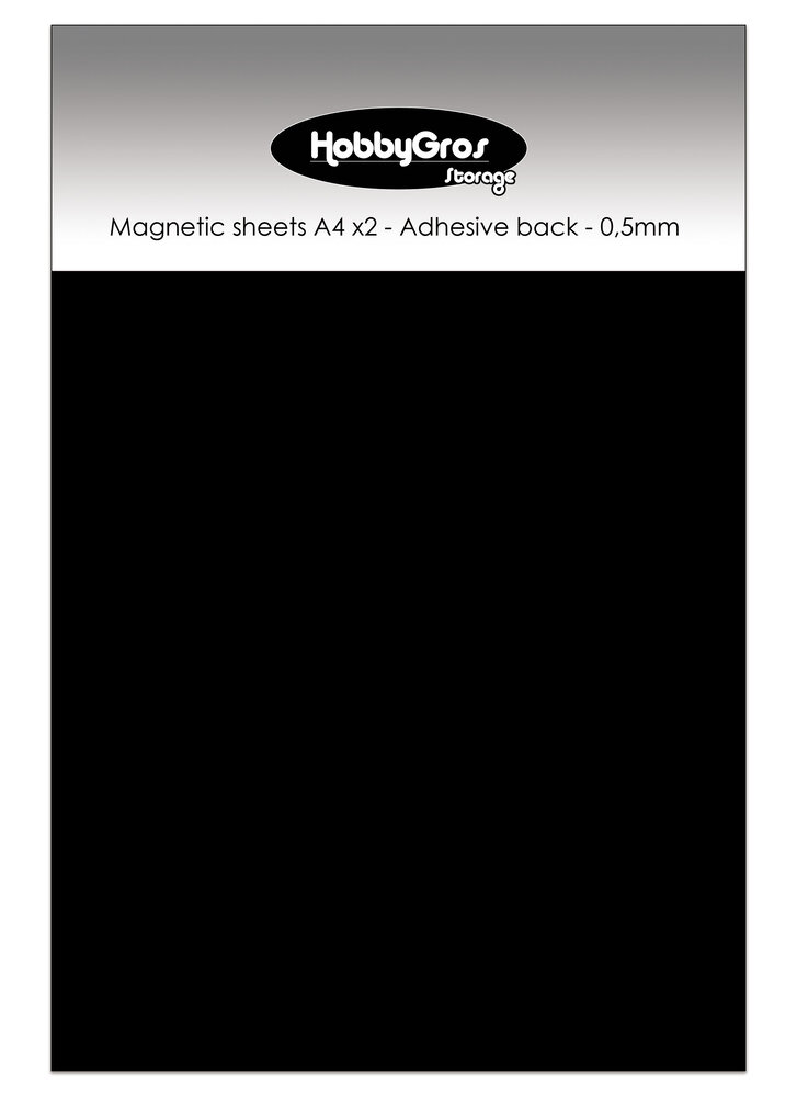 HobbyGros Storage Magnetic Sheets A4 Adhesive Back 0.5mm (2pcs) (SS109)