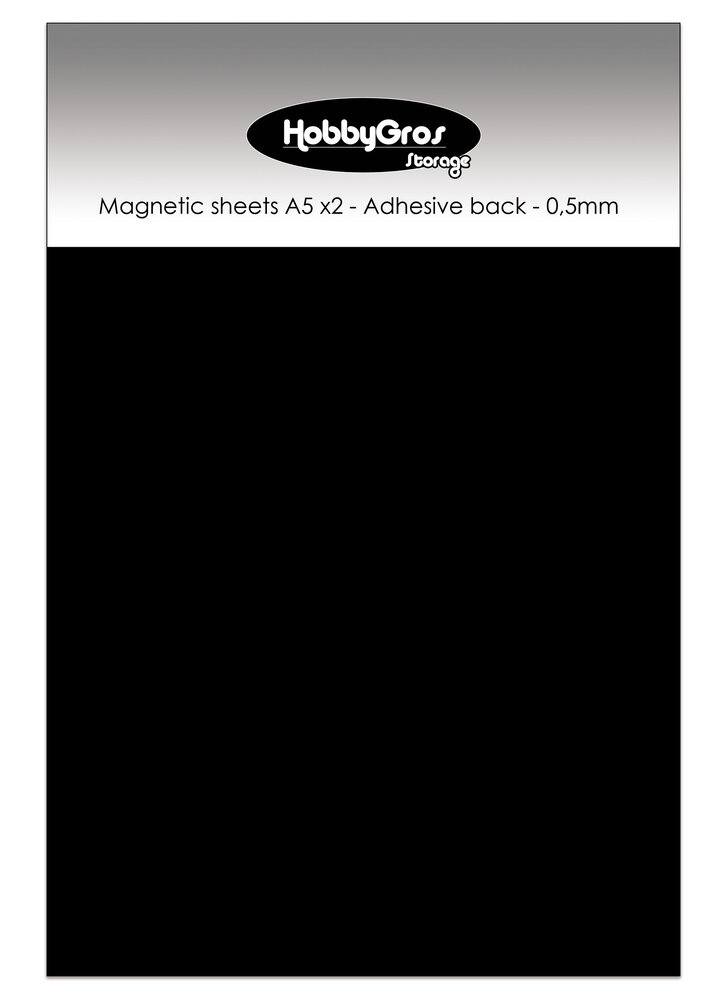 HobbyGros Storage Magnetic Sheets A5 Adhesive Back 0.5mm (2pcs) (SS108)