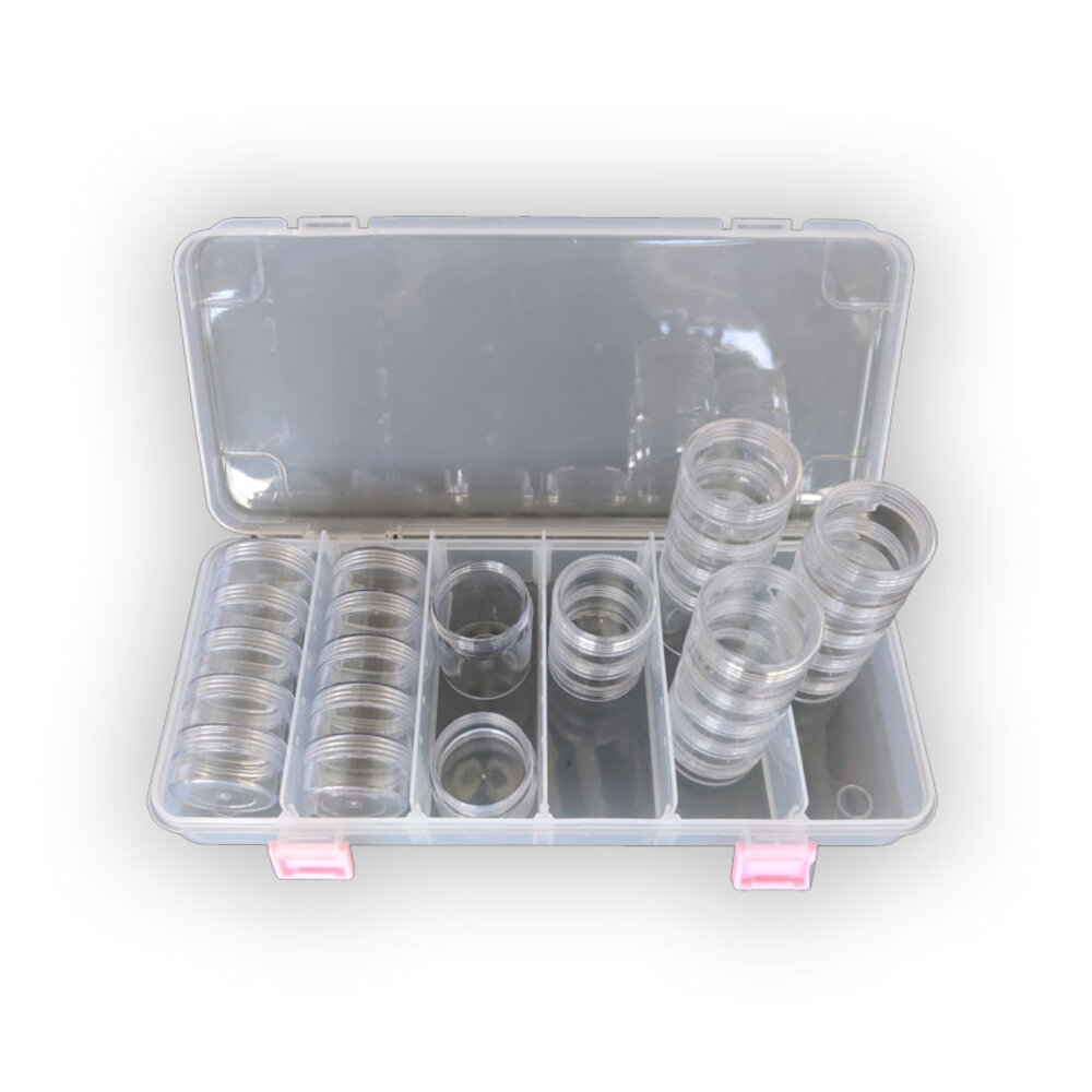 HobbyGros Storage Plastic Storage Box w/ 28 Compartments - Jars (SS105) HobbyGros Storage Plastic Storage Box w/ 28 Compartments - Jars (SS105)