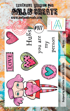 Aall and Create Stamp Set A7 My Love (AALL-TP-977) (OUTLET)