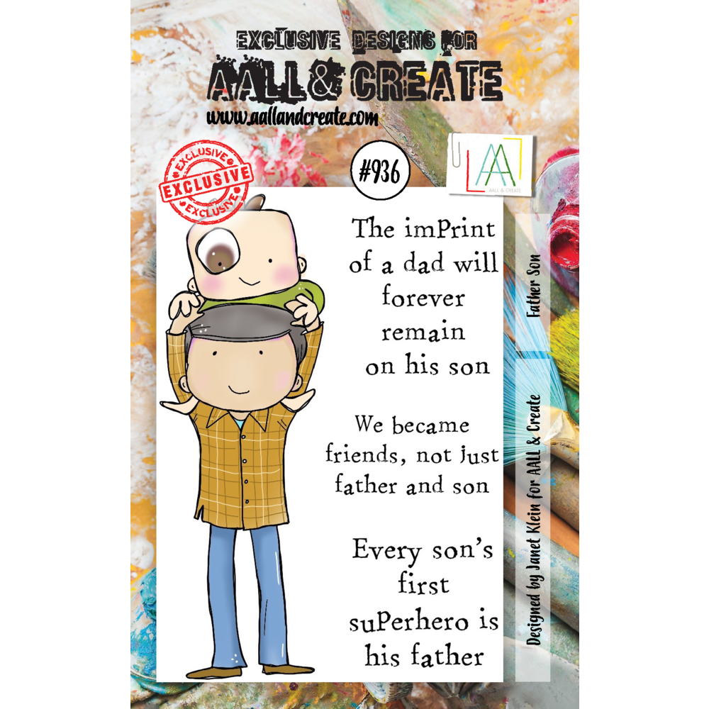 Stamp Set A7 Father Son (AALL-TP-936) - Craftlines B.V.