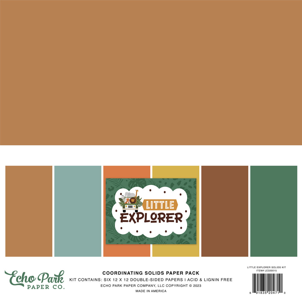 Echo Park Little Explorer 12x12 Inch Coordinating Solids Paper Pack (LE320015) (DISCONTINUED) Echo Park Little Explorer 12x12 Inch Coordinating Solids Paper Pack (LE320015) (DISCONTINUED)