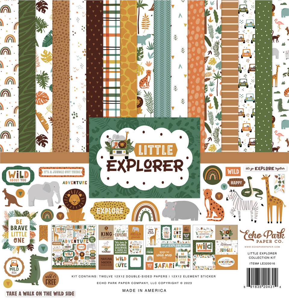 Echo Park Little Explorer 12x12 Inch Collection Kit (LE320016) (DISCONTINUED) Echo Park Little Explorer 12x12 Inch Collection Kit (LE320016) (DISCONTINUED)