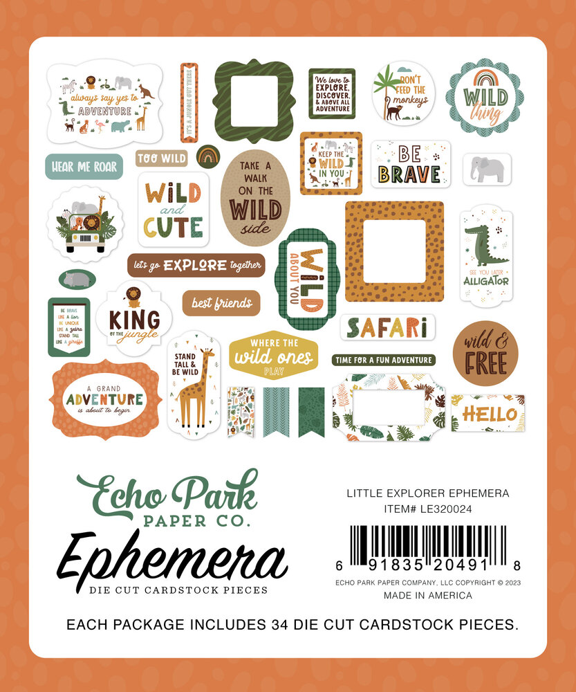 Echo Park Little Explorer Ephemera (LE320024) (DISCONTINUED) Echo Park Little Explorer Ephemera (LE320024) (DISCONTINUED)