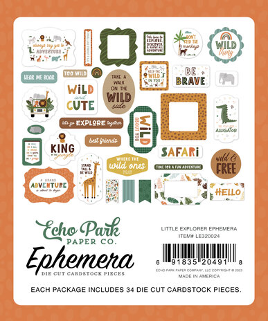 Echo Park Little Explorer Ephemera (LE320024) (DISCONTINUED) Echo Park Little Explorer Ephemera (LE320024) (DISCONTINUED)