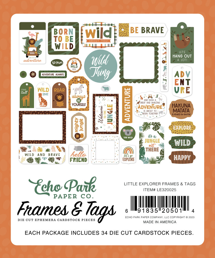 Echo Park Little Explorer Frames & Tags (LE320025) (OUTLET)