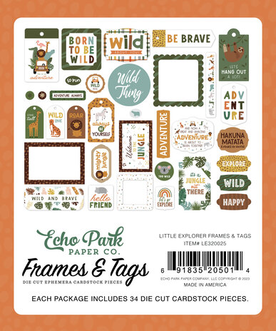 Echo Park Little Explorer Frames & Tags (LE320025) (OUTLET)