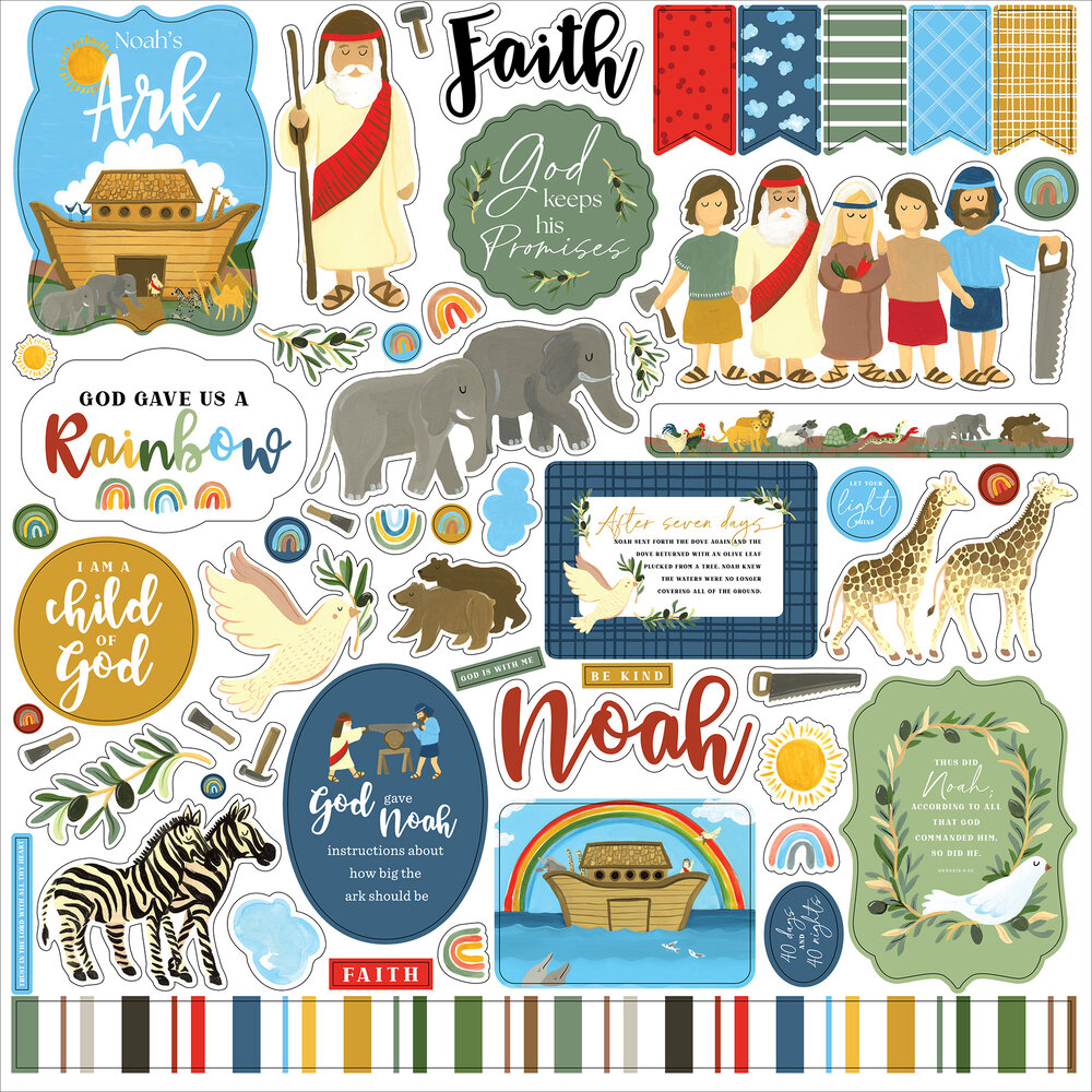 Echo Park Bible Stories: Noah's Ark Element Sticker (BSN315014) (DISCONTINUED)