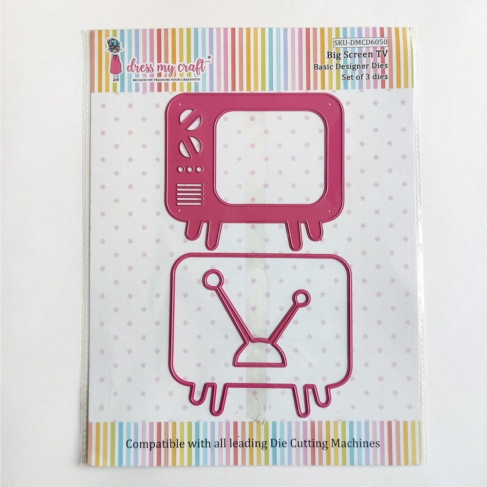 Dress My Craft Cutting Die Basic Designer Big Screen TV (DMCD6050) (OUTLET)