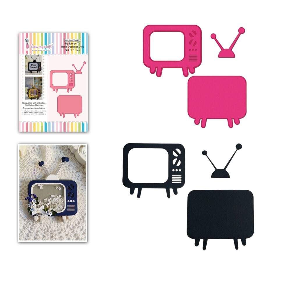 Dress My Craft Cutting Die Basic Designer Big Screen TV (DMCD6050) (OUTLET)