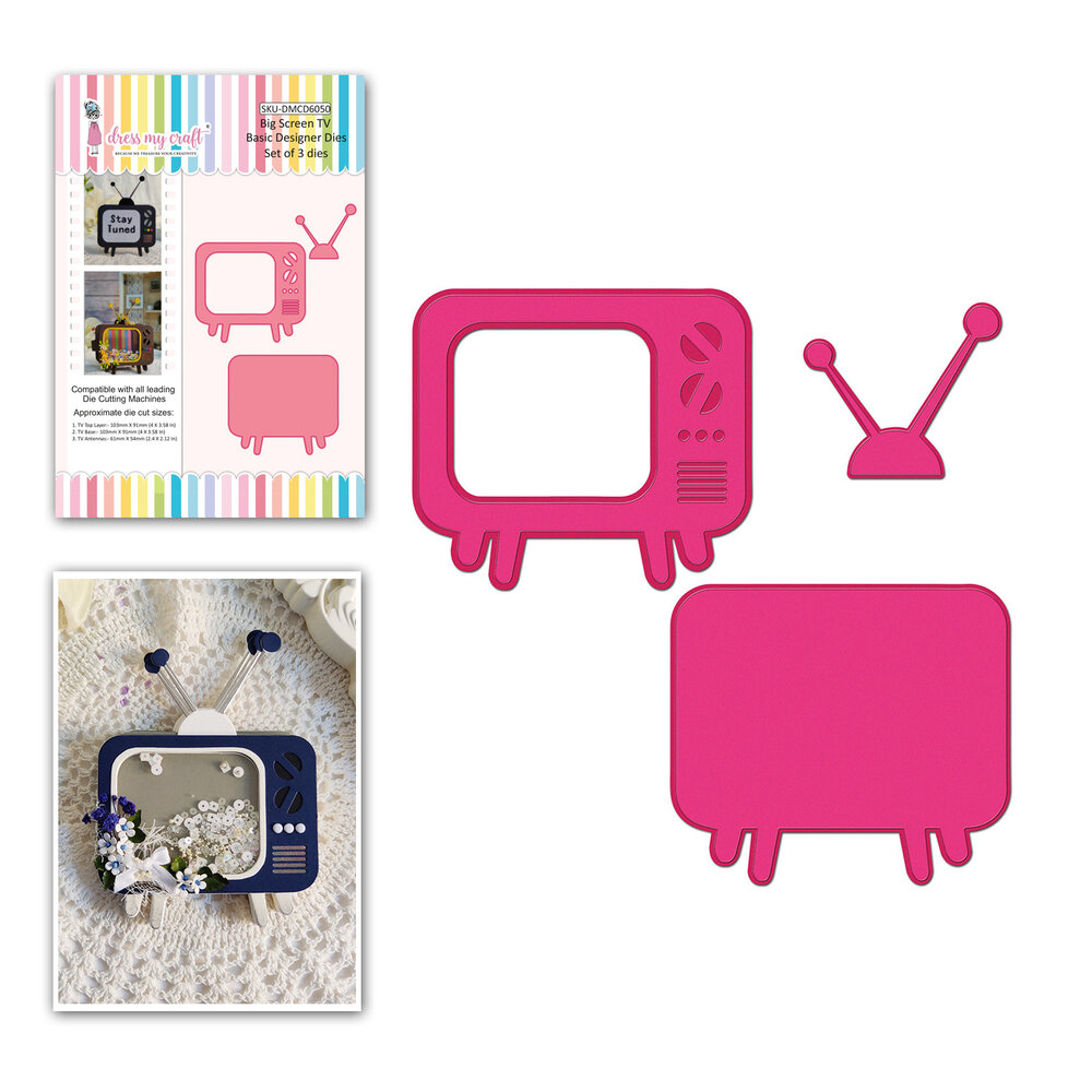 Dress My Craft Cutting Die Basic Designer Big Screen TV (DMCD6050) (OUTLET)