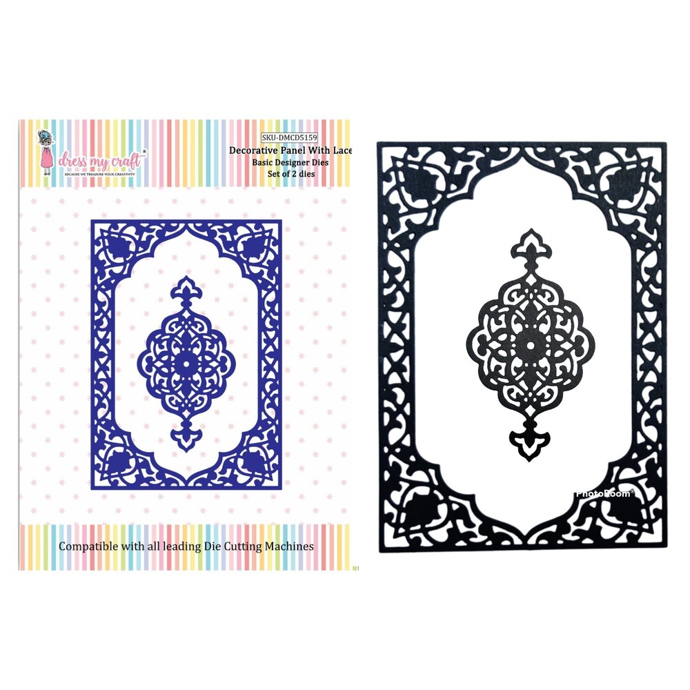 Dress My Craft Cutting Die Basic Designer Decorative Panel With Lace (DMCD5159) (OUTLET) Dress My Craft Cutting Die Basic Designer Decorative Panel With Lace (DMCD5159) (OUTLET)