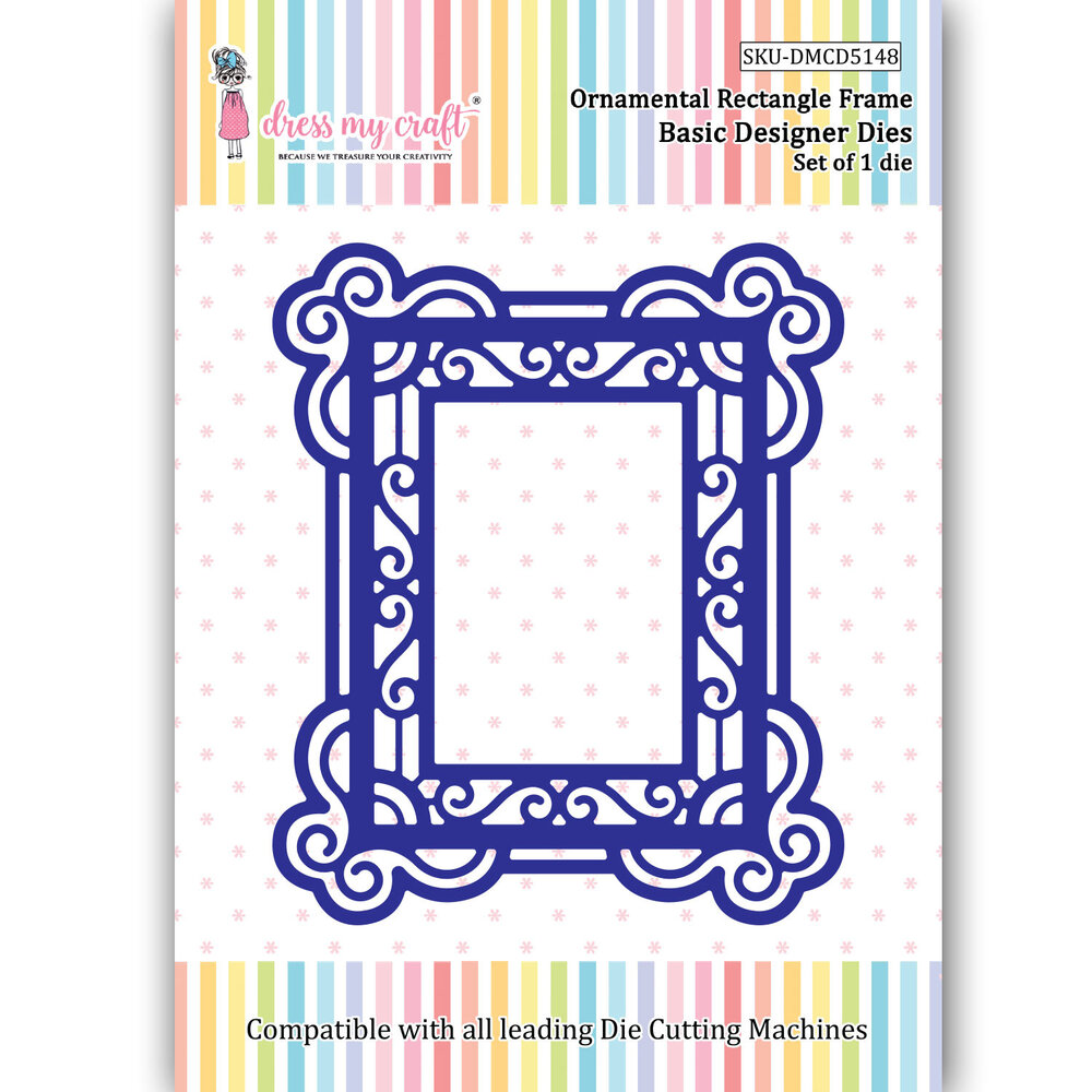 Dress My Craft Cutting Die Basic Designer Ornamental Rectangle Frame (DMCD5148) (OUTLET) Dress My Craft Cutting Die Basic Designer Ornamental Rectangle Frame (DMCD5148) (OUTLET)