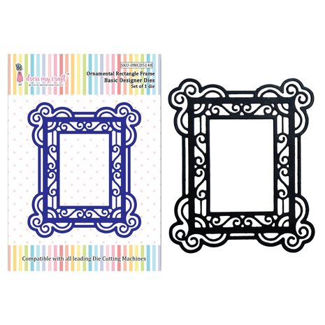 Dress My Craft Cutting Die Basic Designer Ornamental Rectangle Frame (DMCD5148) (OUTLET) Dress My Craft Cutting Die Basic Designer Ornamental Rectangle Frame (DMCD5148) (OUTLET)