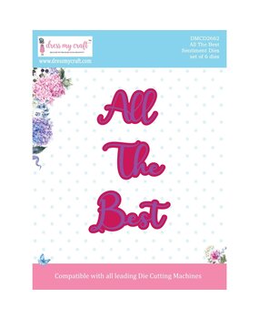Dress My Craft Cutting Die Sentiment All The Best (DMCD2662) (OUTLET) Dress My Craft Cutting Die Sentiment All The Best (DMCD2662) (OUTLET)