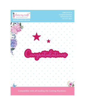 Dress My Craft Cutting Die Sentiment Congratulations (DMCD2574) (OUTLET) Dress My Craft Cutting Die Sentiment Congratulations (DMCD2574) (OUTLET)