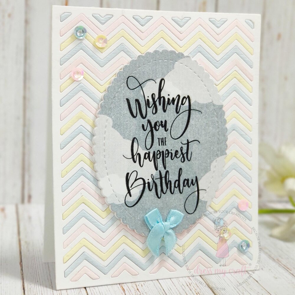 Dress My Craft Cutting Die Background Chevron Background (DMCD2563) (OUTLET) Dress My Craft Cutting Die Background Chevron Background (DMCD2563) (OUTLET)