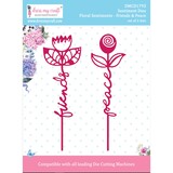 Dress My Craft Cutting Die Sentiment Floral Sentiments Friends & Peace (DMCD1793) (OUTLET)