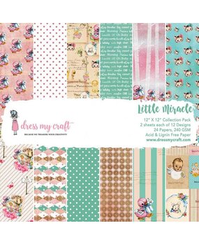 Dress My Craft Little Miracle 12x12 Inch Paper Pad (DMCP1860) (OUTLET)