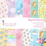 Dress My Craft Magical Unicorn 12x12 Inch Paper Pad (DMCP1838) (OUTLET)