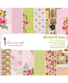 Dress My Craft Whimsical Hues 6x6 Inch Paper Pad (DMCP1695) (OUTLET)