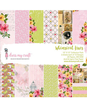 Dress My Craft Whimsical Hues 12x12 Inch Paper Pad (DMCP1684) (OUTLET)