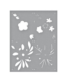 Spellbinders Hello Blooms Stencil (STN-063) (OUTLET)