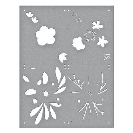 Spellbinders Hello Blooms Stencil (STN-063) (OUTLET) Spellbinders Hello Blooms Stencil (STN-063) (OUTLET)