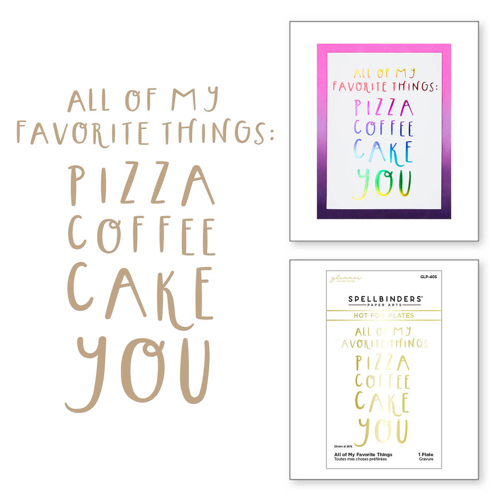Spellbinders All of My Favorite Things Glimmer Hot Foil Plate (GLP-405) (OUTLET) Spellbinders All of My Favorite Things Glimmer Hot Foil Plate (GLP-405) (OUTLET)