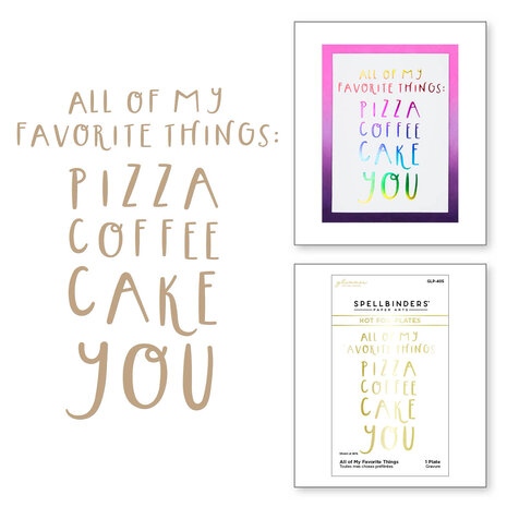 Spellbinders All of My Favorite Things Glimmer Hot Foil Plate (GLP-405) (OUTLET) Spellbinders All of My Favorite Things Glimmer Hot Foil Plate (GLP-405) (OUTLET)