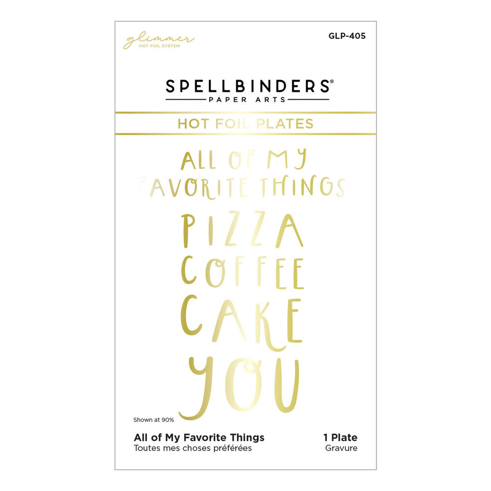Spellbinders All of My Favorite Things Glimmer Hot Foil Plate (GLP-405) (OUTLET) Spellbinders All of My Favorite Things Glimmer Hot Foil Plate (GLP-405) (OUTLET)