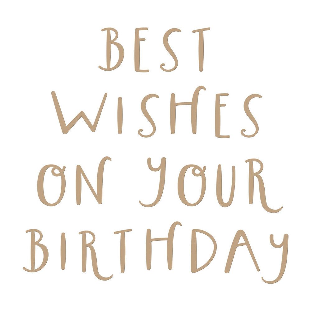Spellbinders Best Wishes on Your Birthday Glimmer Hot Foil Plate (GLP-404) (OUTLET) Spellbinders Best Wishes on Your Birthday Glimmer Hot Foil Plate (GLP-404) (OUTLET)