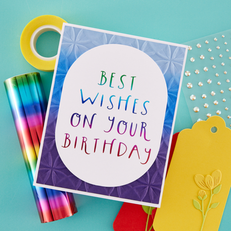 Spellbinders Best Wishes on Your Birthday Glimmer Hot Foil Plate (GLP-404) (OUTLET) Spellbinders Best Wishes on Your Birthday Glimmer Hot Foil Plate (GLP-404) (OUTLET)