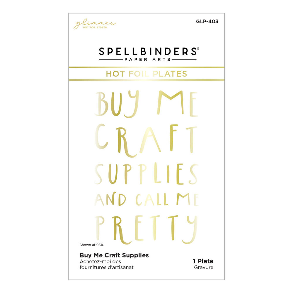 Spellbinders Buy Me Craft Supplies Glimmer Hot Foil Plate (GLP-403) (OUTLET)