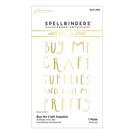 Spellbinders Buy Me Craft Supplies Glimmer Hot Foil Plate (GLP-403) (OUTLET)
