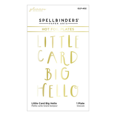 Spellbinders Little Card Big Hello Glimmer Hot Foil Plate (GLP-402) (OUTLET)