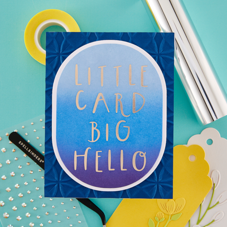 Spellbinders Little Card Big Hello Glimmer Hot Foil Plate (GLP-402) (OUTLET)
