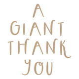 Spellbinders Giant Thank You Glimmer Hot Foil Plate (GLP-400) (OUTLET)