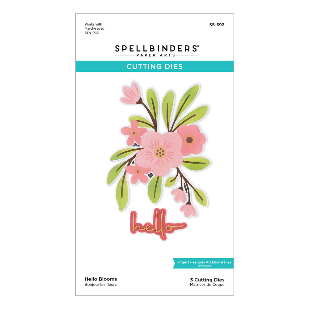Spellbinders Hello Blooms Stencil & Die Bundle (BD-0763) (OUTLET) Spellbinders Hello Blooms Stencil & Die Bundle (BD-0763) (OUTLET)