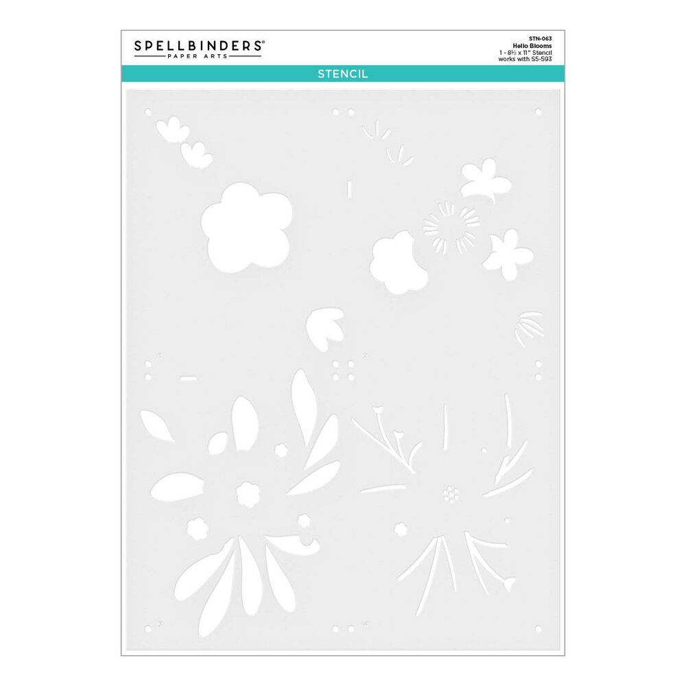 Spellbinders Hello Blooms Stencil & Die Bundle (BD-0763) (OUTLET) Spellbinders Hello Blooms Stencil & Die Bundle (BD-0763) (OUTLET)