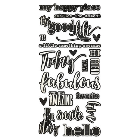 Simple Stories Simple Vintage Essentials Foam Stickers Titles (40pcs) (20424) (DISCONTINUED)
