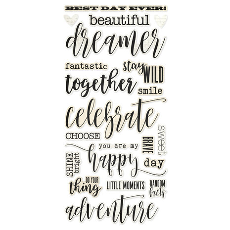 Simple Stories Simple Vintage Essentials Foam Stickers Titles (40pcs) (20424) (DISCONTINUED)