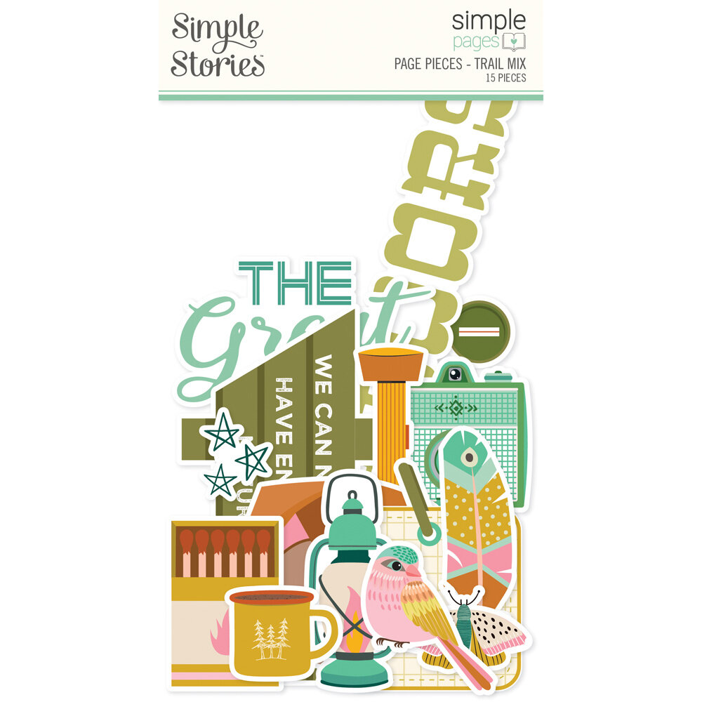 Simple Stories Trail Mix Simple Pages Pieces (15pcs) (20328) (DISCONTINUED)