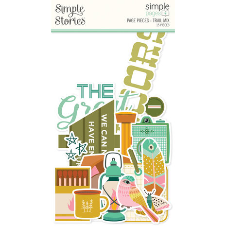 Simple Stories Trail Mix Simple Pages Pieces (15pcs) (20328) (DISCONTINUED)