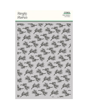 Simple Stories Trail Mix Stencil Pine Branch (20327) (DISCONTINUED)